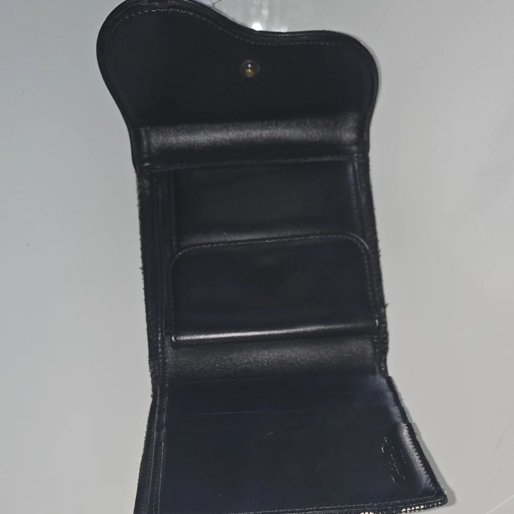 Dior Black and Tan Monogram Wallet
